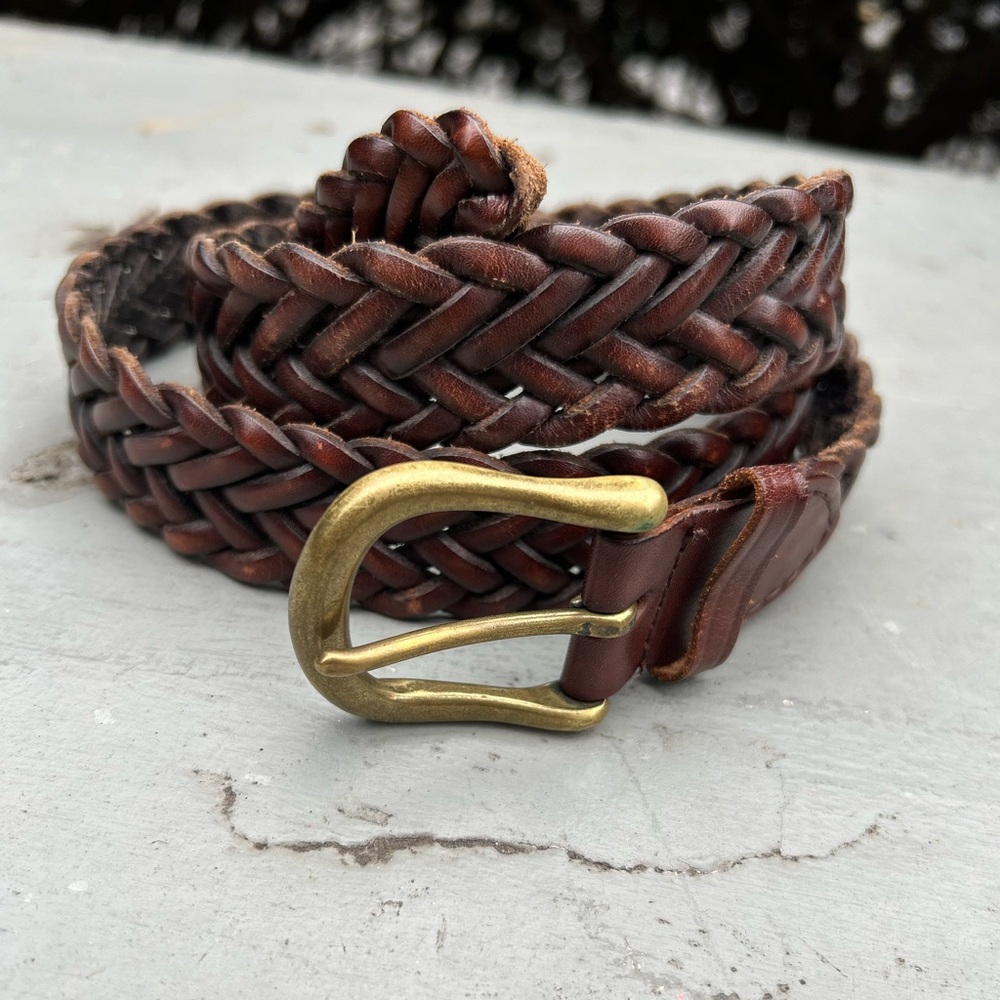 Vintage Brown Braided Belt size 40 medium